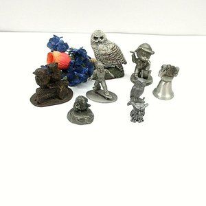 Pewter Animals Resale Lot Boy Figure Miniatures